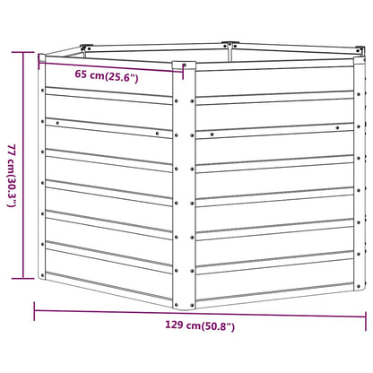 Garden Raised Bed Rusty 50.8"x50.8"x30.3" Corten Steel