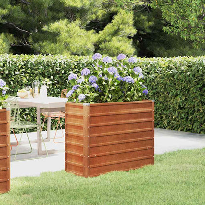 Garden Raised Bed Rusty 100x40x77 cm Corten Steel