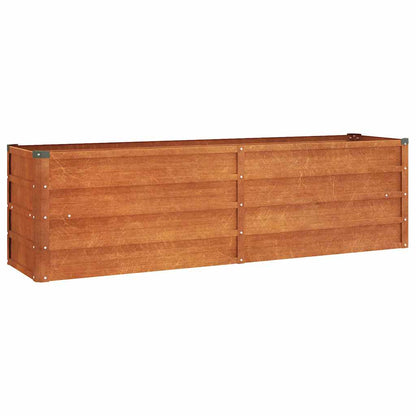 Garden Raised Bed | Rusty | Corten steel | Large | Decorative Inlays