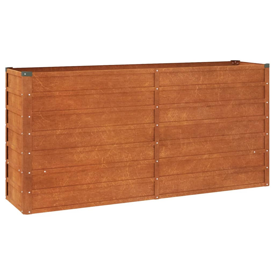 Garden Raised Bed Rusty 63"x15.7"x30.3" Corten Steel