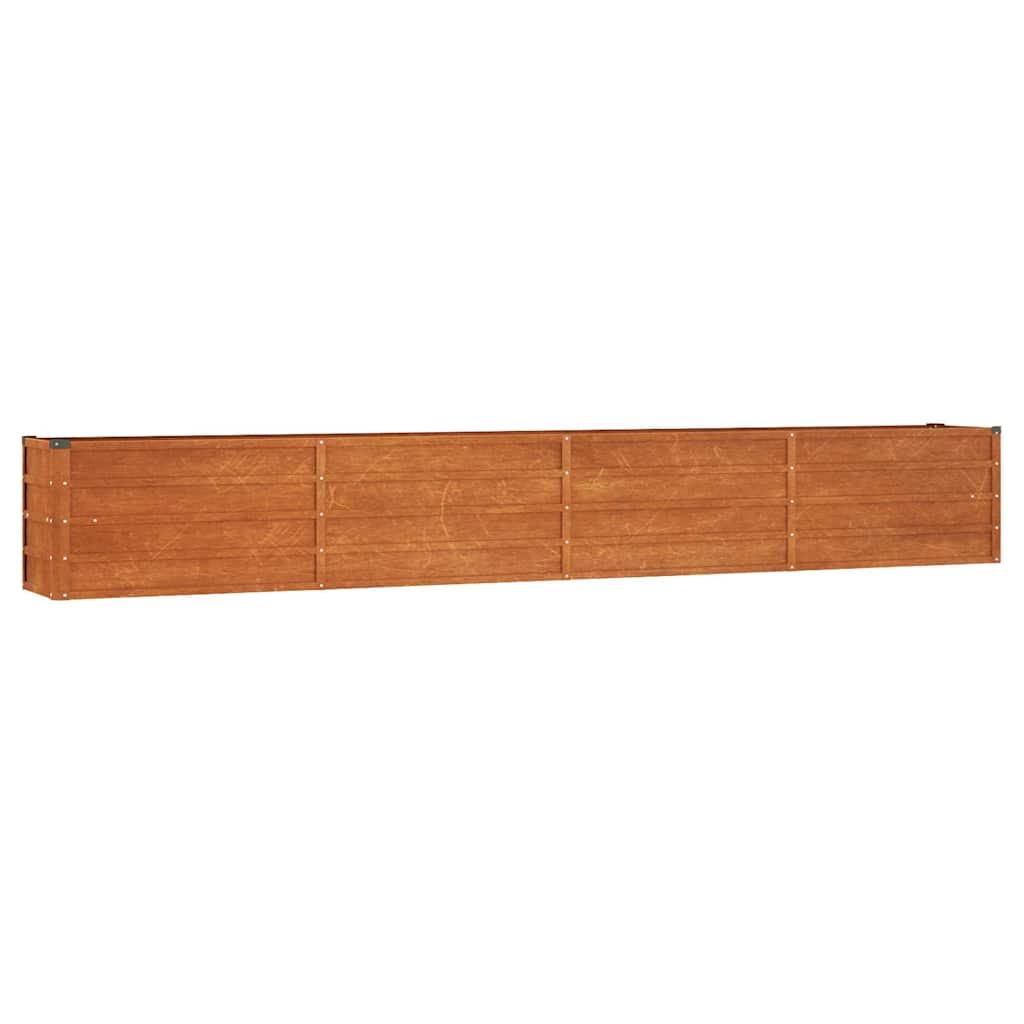 Garden Raised Bed Rusty 126"x15.7"x17.7" Corten Steel