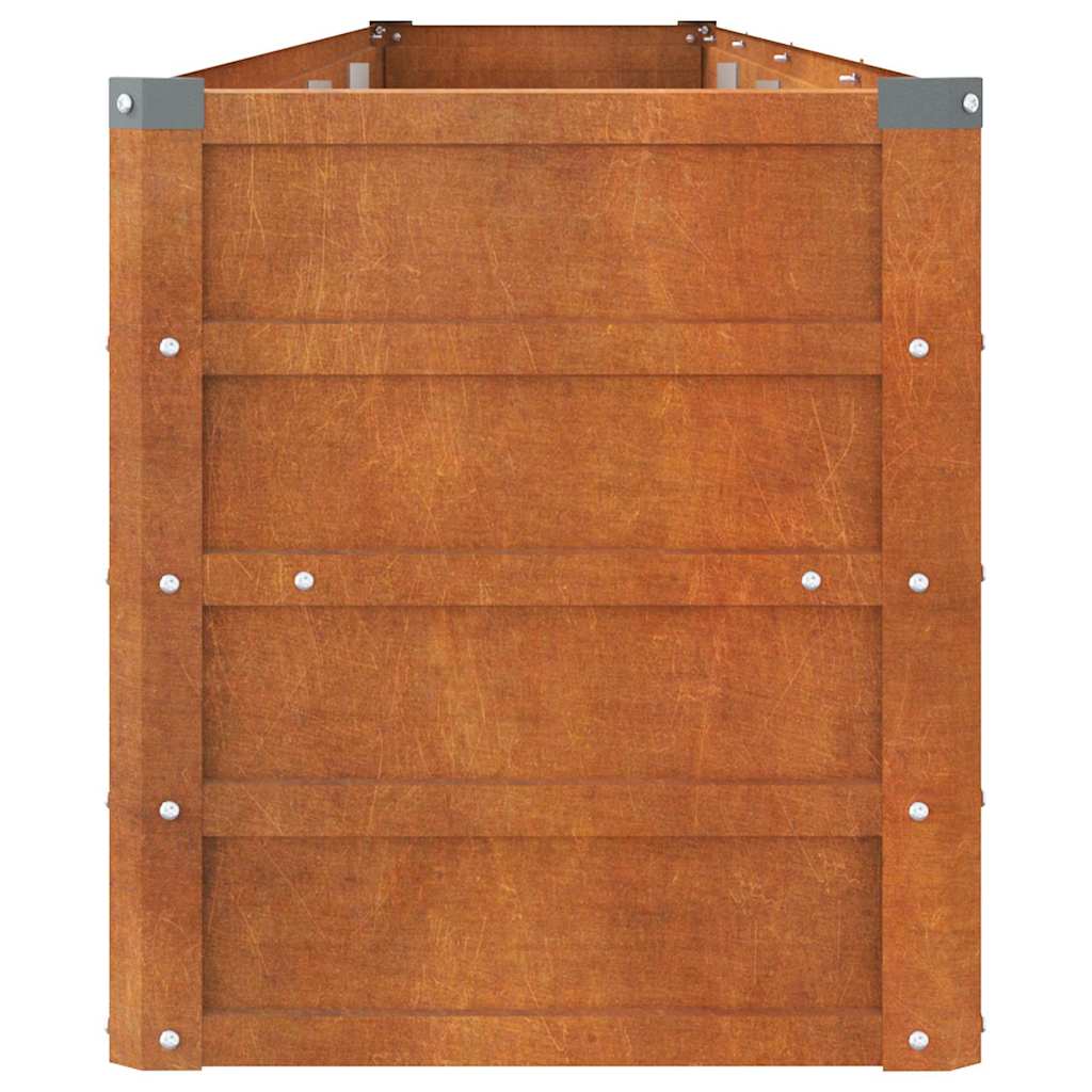 Garden Raised Bed Rusty 126"x15.7"x17.7" Corten Steel
