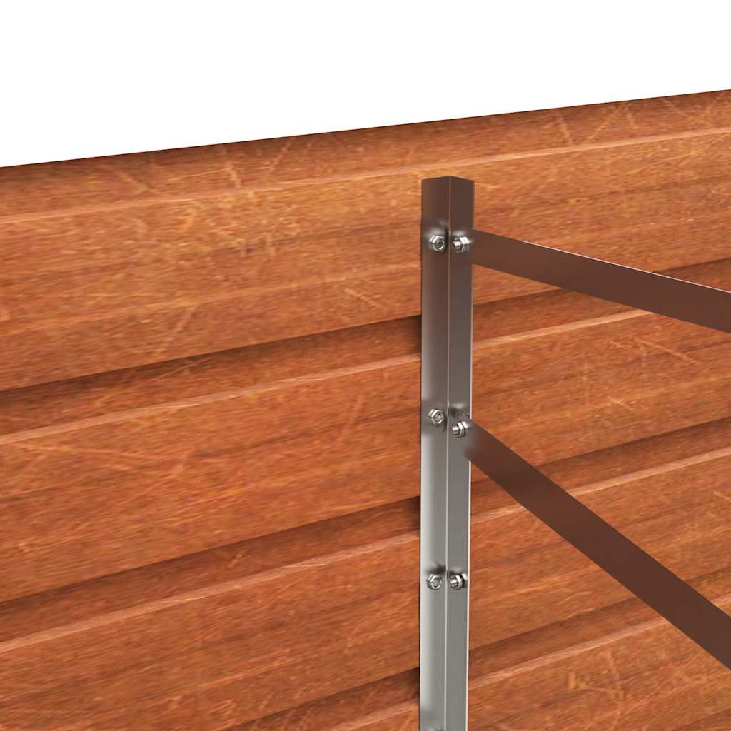 Garden Raised Bed Rusty 126"x15.7"x30.3" Corten Steel
