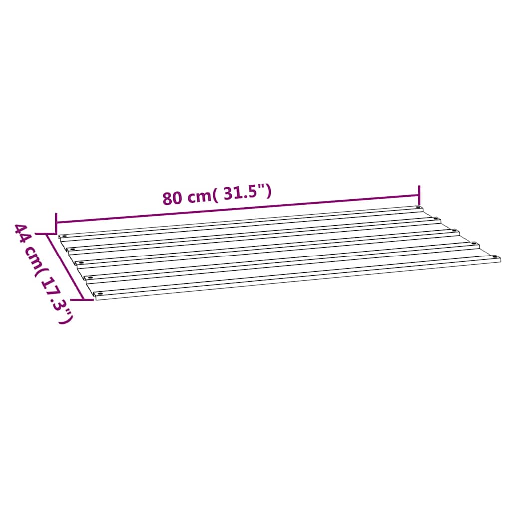 Roof Panels 12 pcs Rusty 31.5"x17.3" Corten Steel