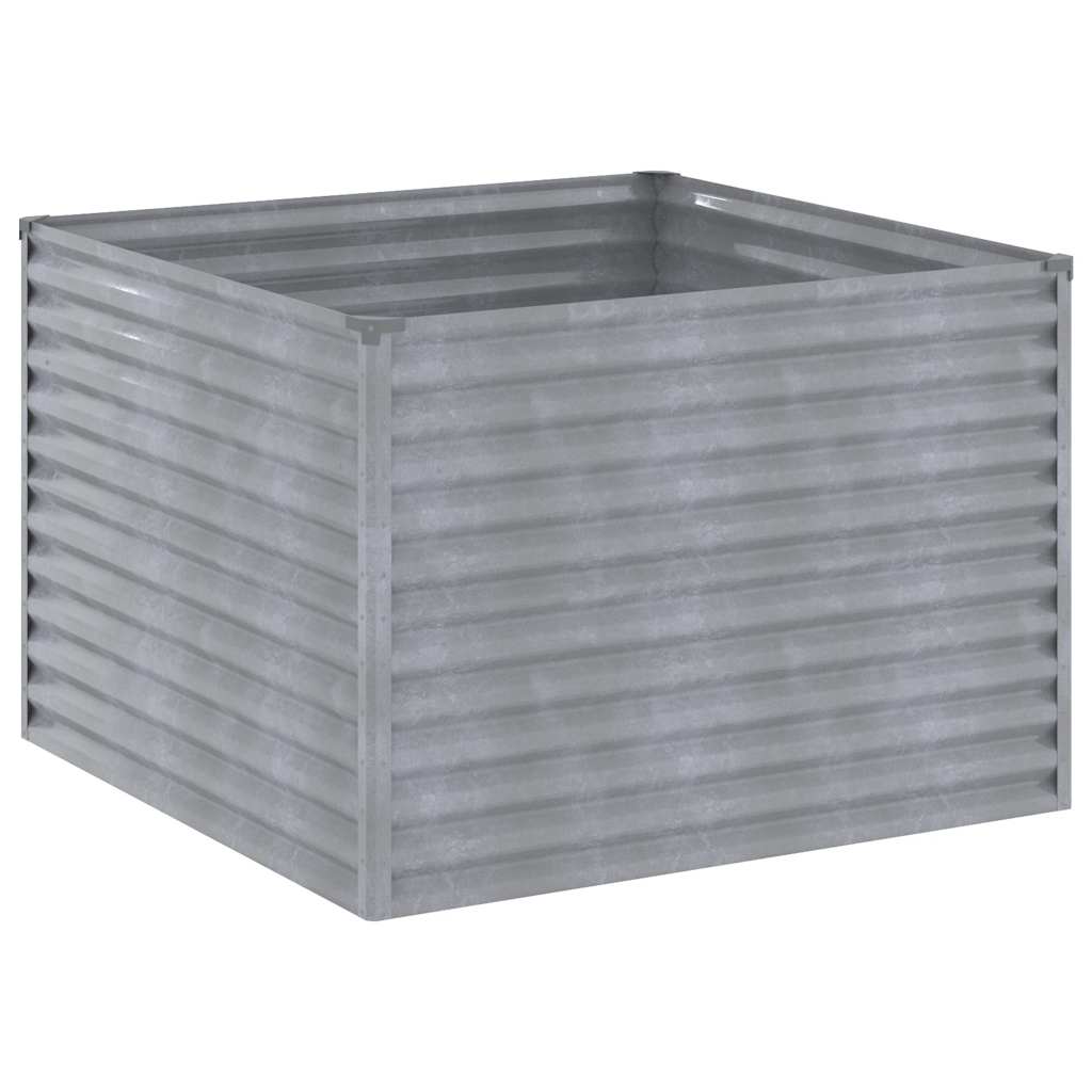 Garden Raised Bed 100 x 100 x 69 cm Galvanised Steel