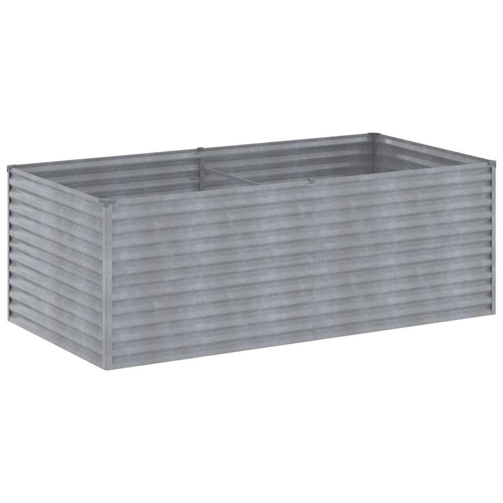 Garden Raised Bed 196 x 100 x 69 cm Galvanised Steel