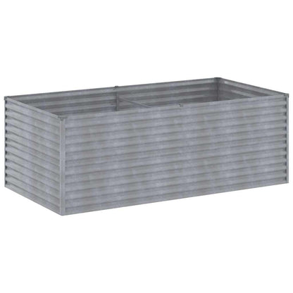Garden Raised Bed 196 x 100 x 69 cm Galvanised Steel