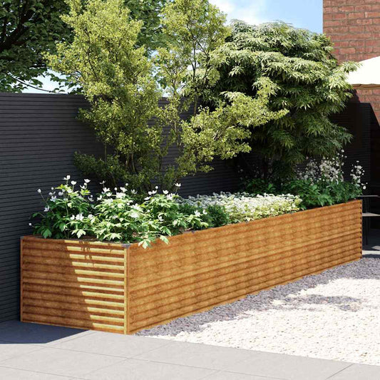 Garden Raised Bed 479 x 100 x 69 cm Galvanised Steel