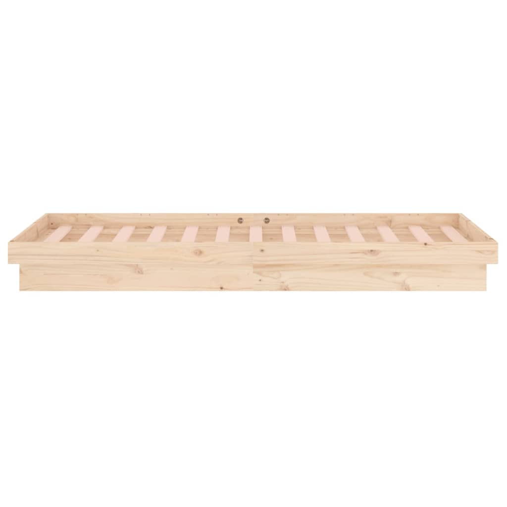 LED Bed Frame without Mattress 90x200 cm Solid Wood
