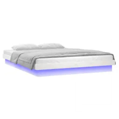Bed Frame | White | Solid pinewood, Plywood | Double | Bed Frame