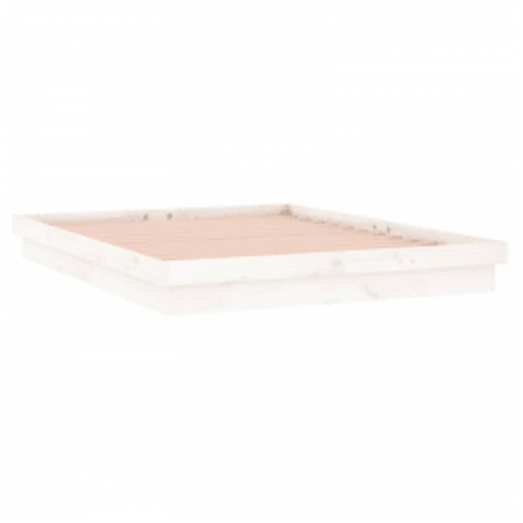 Bed Frame | White | Solid pinewood, Plywood | Double | Bed Frame