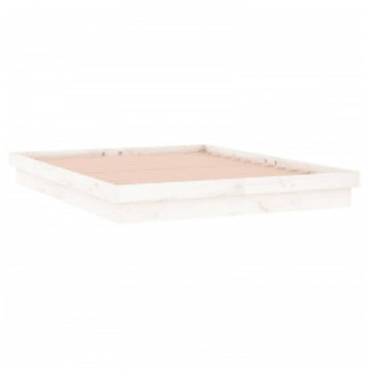Bed Frame | White | Solid pinewood, Plywood | Double | Bed Frame