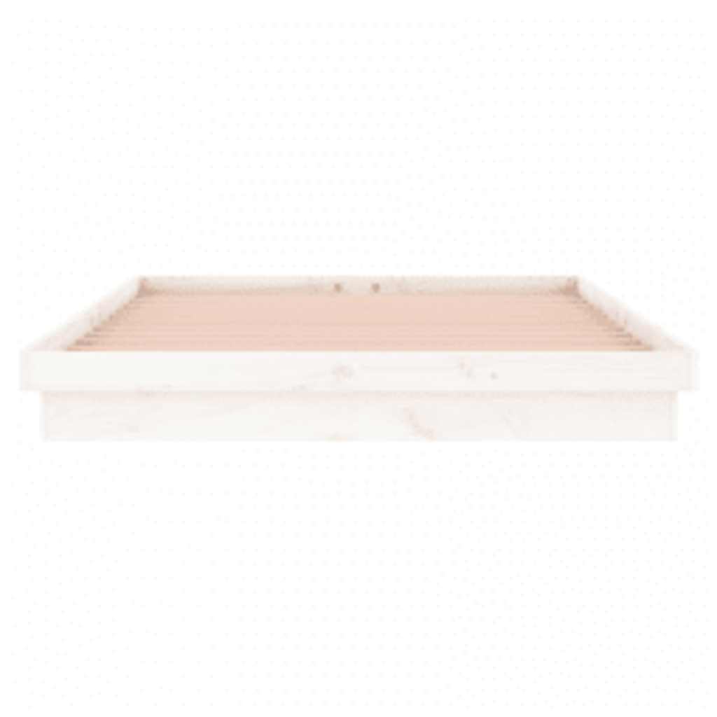 Bed Frame | White | Solid pinewood, Plywood | Double | Bed Frame