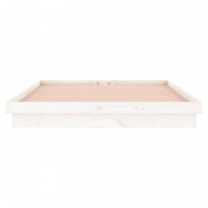 Bed Frame | White | Solid pinewood, Plywood | Double | Bed Frame