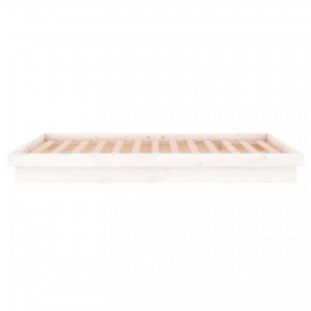 Bed Frame | White | Solid pinewood, Plywood | Double | Bed Frame
