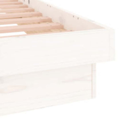 Bed Frame | White | Solid pinewood, Plywood | Double | Bed Frame