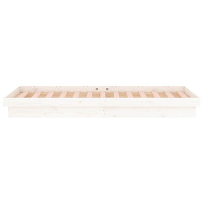 Bed Frame | White | Solid pinewood frame, Plywood slats | Small Single