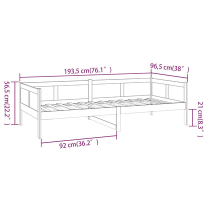 Day Bed | Honey brown | Solid pine wood | Single
