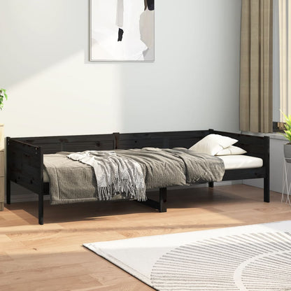 Day Bed | Black | Solid Pine Wood | Single