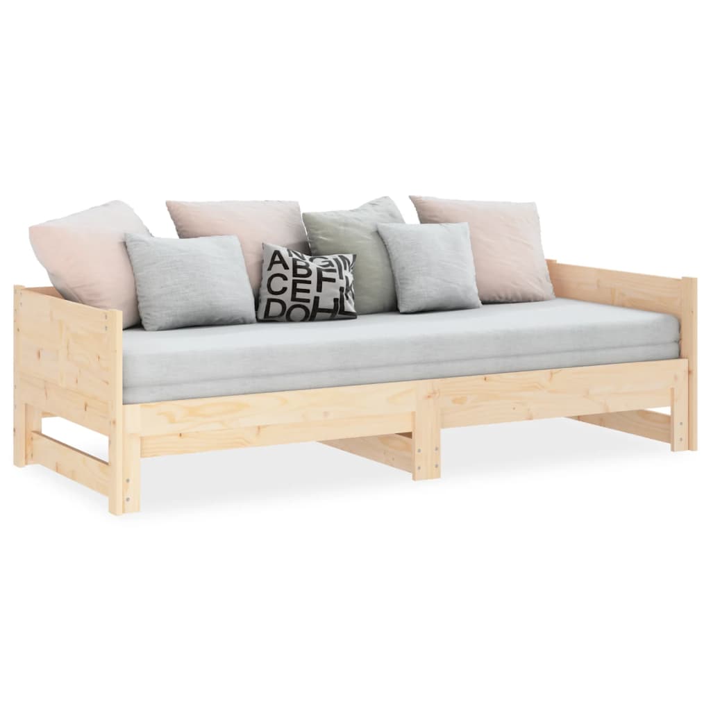 Pull-out Day Bed | Natural Pine | Solid Pine Wood | Standard