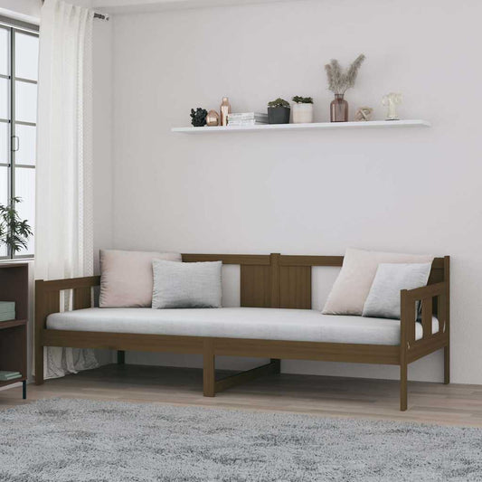 Day Bed without Mattress Honey Brown Solid Wood Pine 90x190 cm