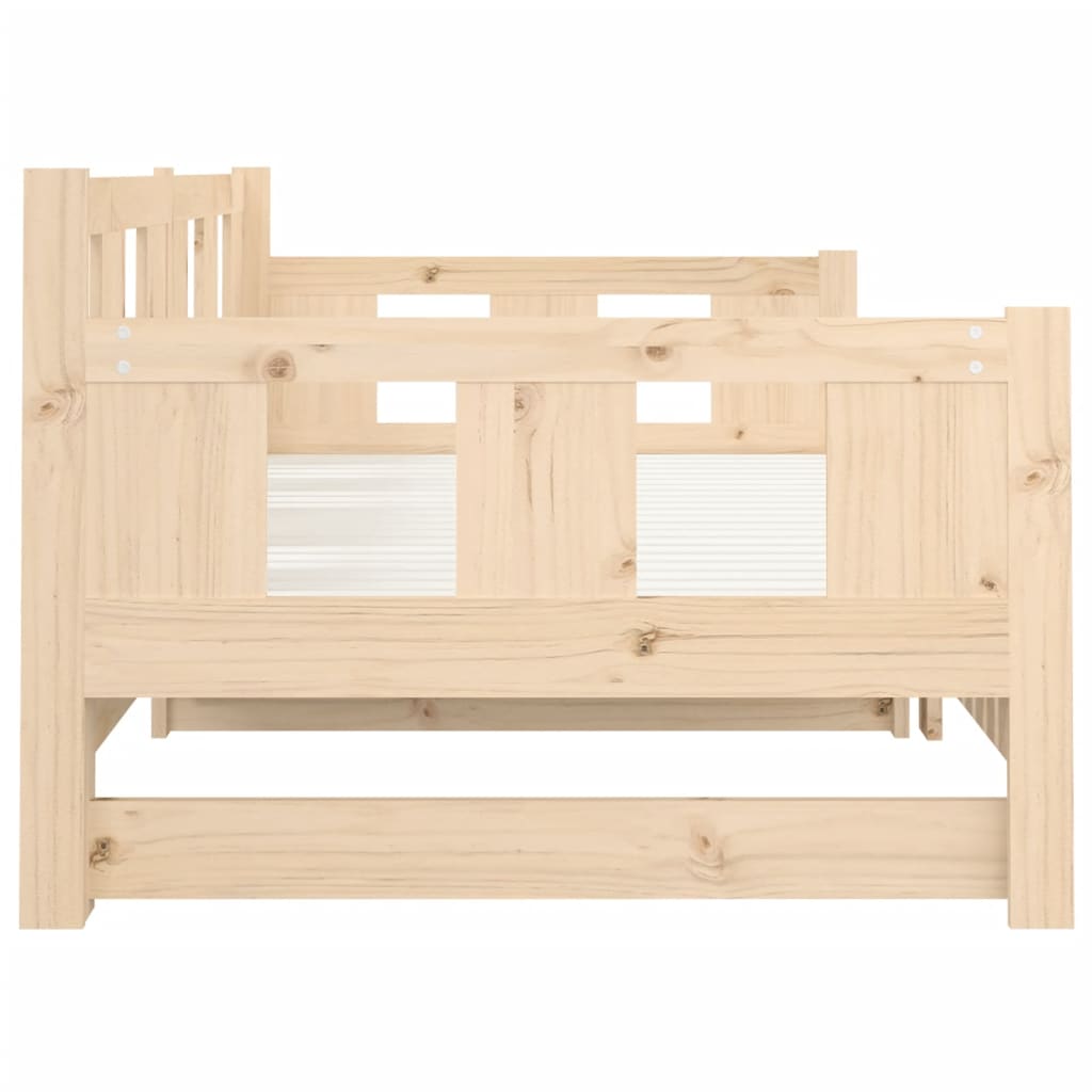 Pull-out Day Bed | Natural Pine | Solid Pine Wood | Full | Convertible