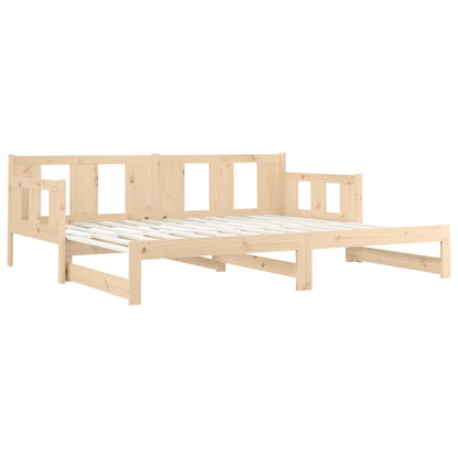 Pull-out Day Bed | Natural Pine | Solid Pine Wood | Full | Convertible
