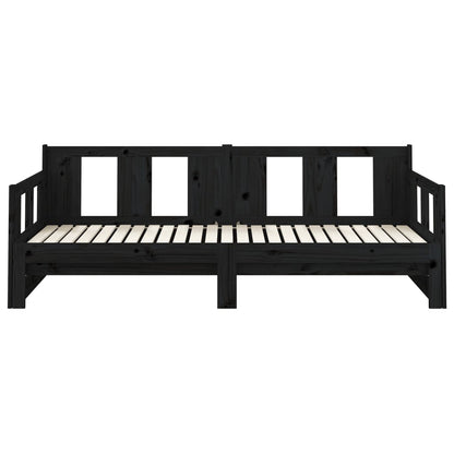 Pull-out Day Bed | Black | Solid pine wood | 2x