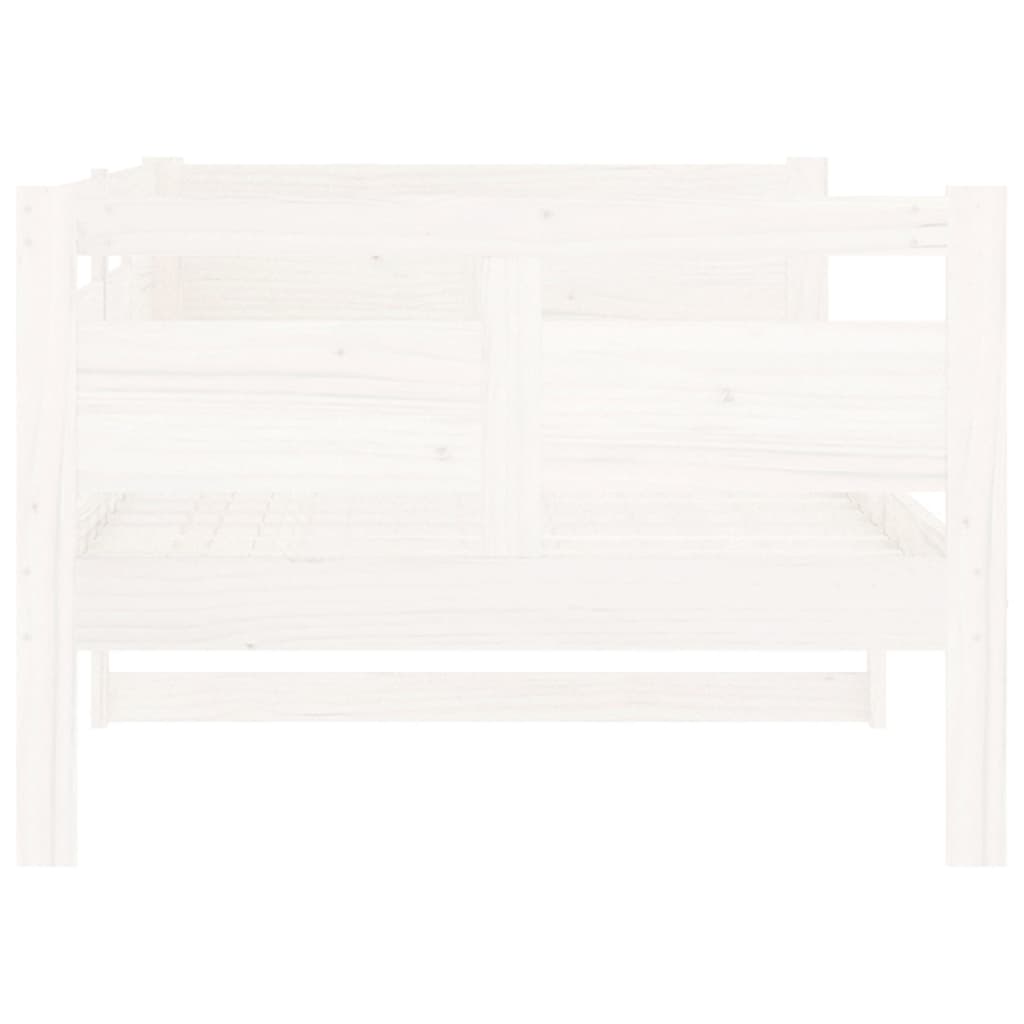 Day Bed | White | Solid Pine Wood, Plywood | 90x200 cm mattress size