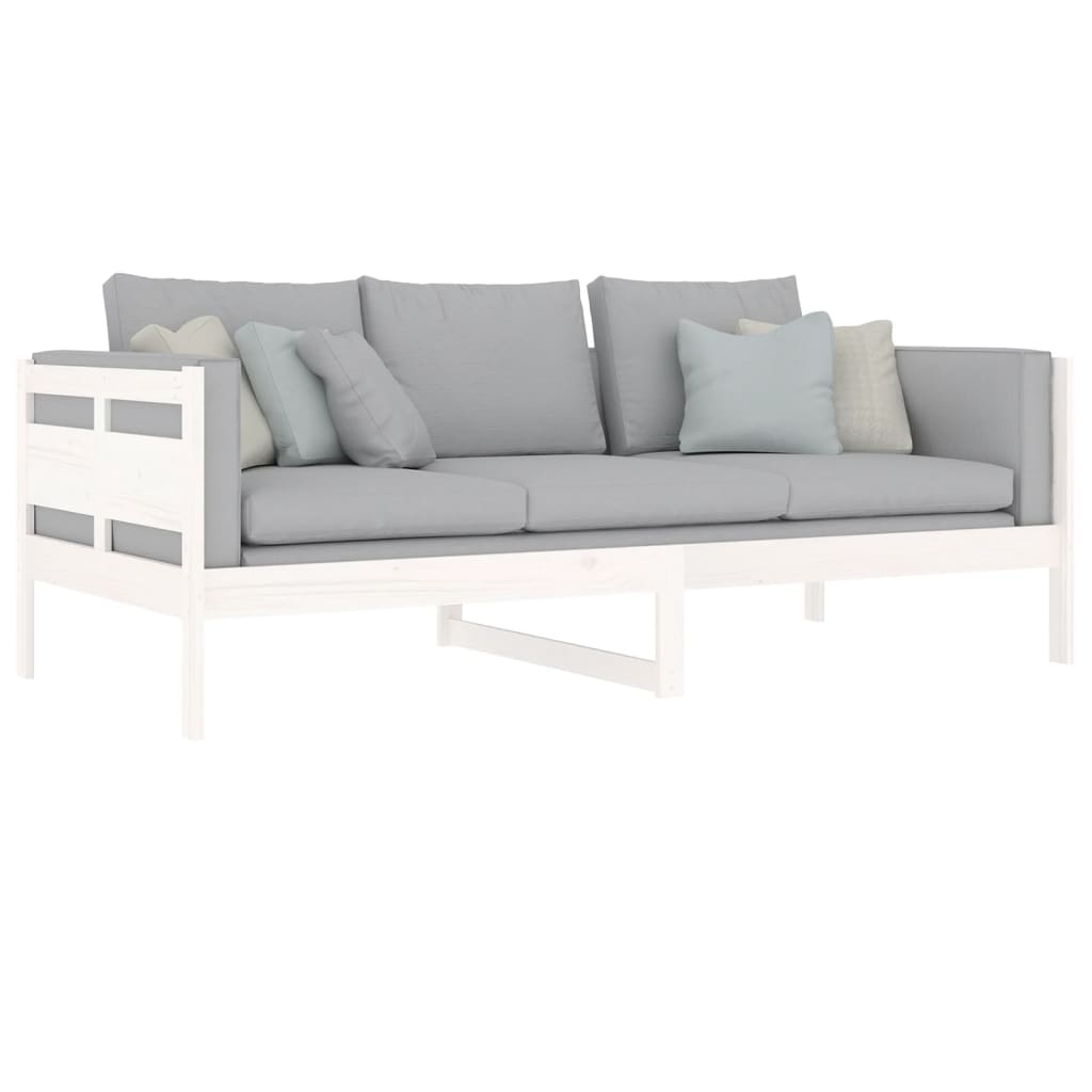 Day Bed | White | Solid Pine Wood, Plywood | 90x200 cm mattress size