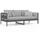 Day Bed Grey Solid Wood Pine 90x200 cm