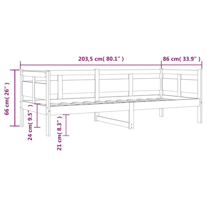 Day Bed | White | Solid pine wood, plywood | Single