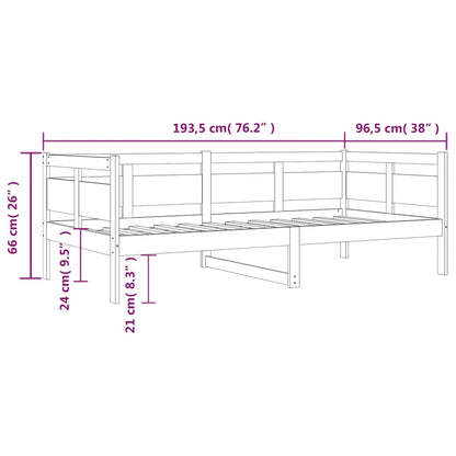 Day Bed | White | Solid pine wood, plywood | Single