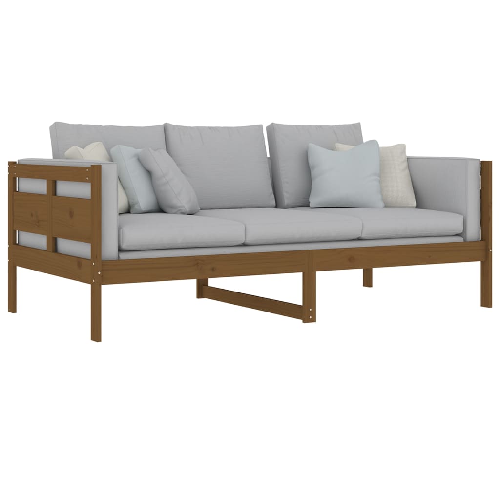 Day Bed | Honey Brown | Solid Pine Wood, Plywood | 90 x 190 cm
