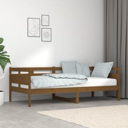 Day Bed | Honey Brown | Solid Pine Wood, Plywood | 90 x 190 cm