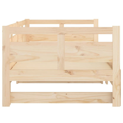 Pull-out Day Bed without Mattress Solid Wood Pine 2x(80x200) cm