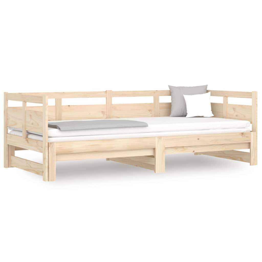 Pull-out Day Bed | Natural | Solid pine wood | Standard double
