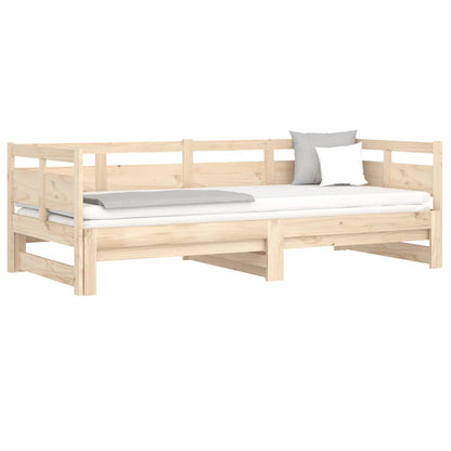 Pull-out Day Bed | Natural | Solid pine wood | Standard double