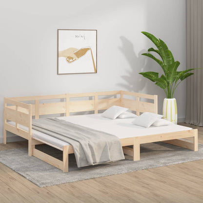 Pull-out Day Bed | Natural | Solid pine wood | Standard double