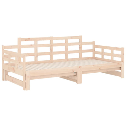 Pull-out Day Bed without Mattress Solid Wood Pine 2x cm