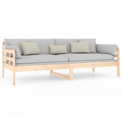 Day Bed | Natural Pine | Solid Pinewood | 90x200 cm | Convertible