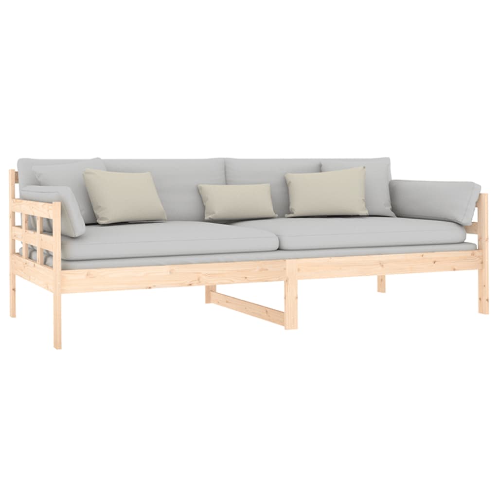 Day Bed | Natural Pine | Solid Pinewood | 90x200 cm | Convertible
