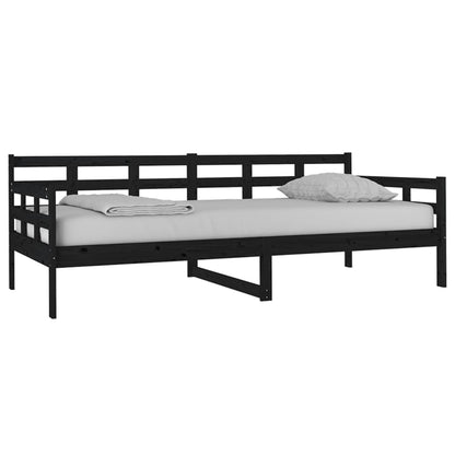 Day Bed | Black | Solid Pine Wood | Single |  Convertible