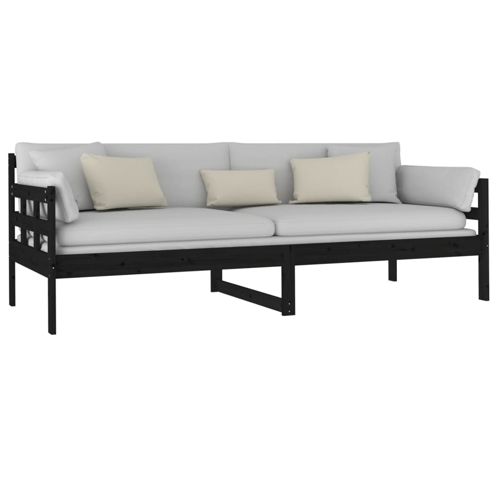 Day Bed | Black | Solid pine wood | Single