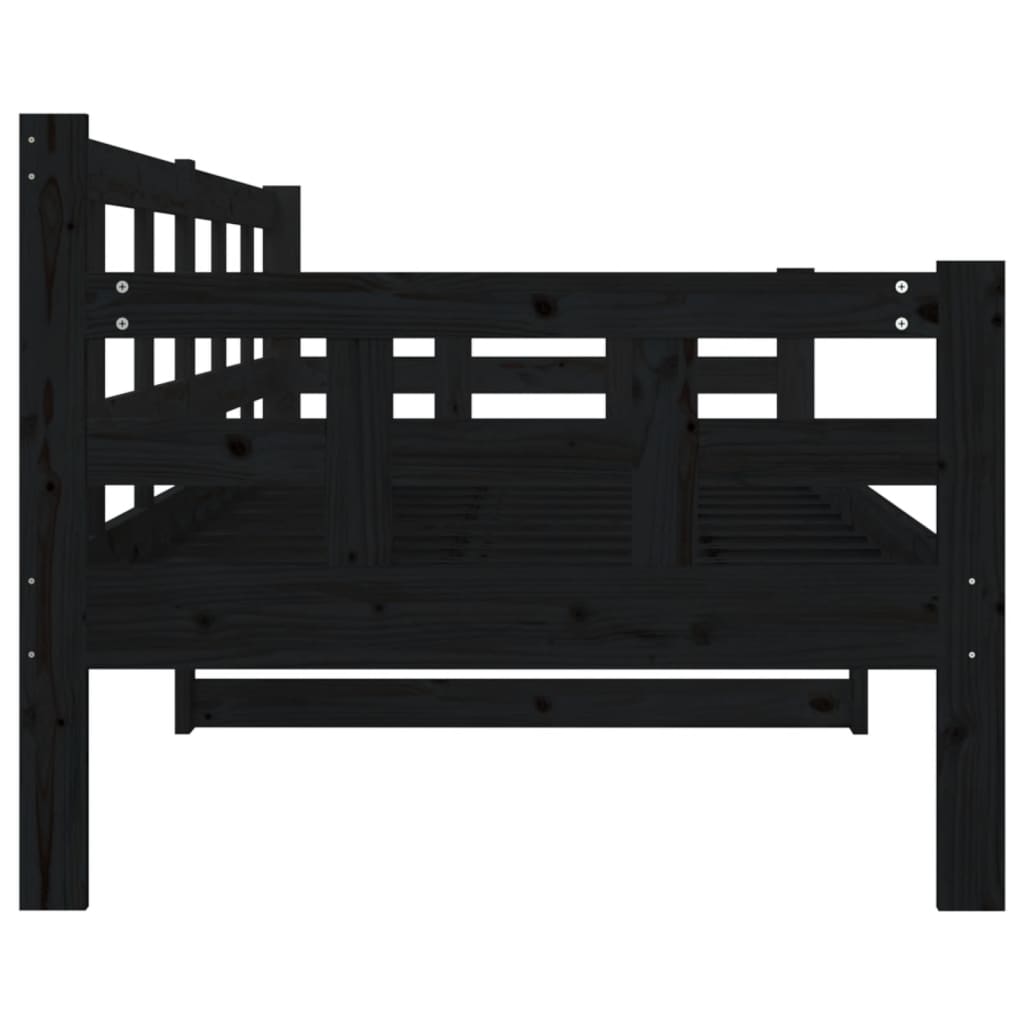 Day Bed | Black | Solid pine wood | Single