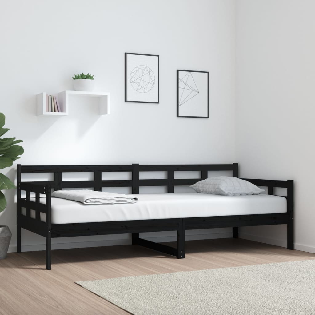 Day Bed | Black | Solid pine wood | Single