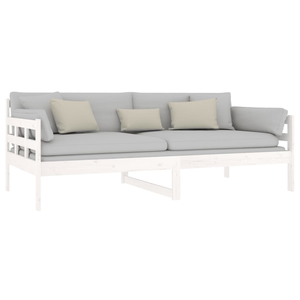 Day Bed | White | Solid pine wood | Single | Convertible