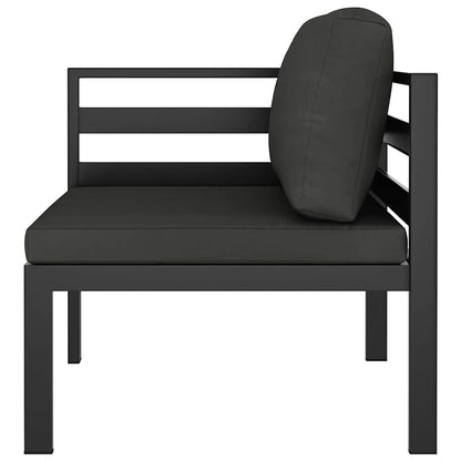 7 Piece Patio Lounge Set with Cushions Aluminum Anthracite