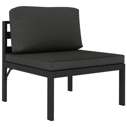 7 Piece Patio Lounge Set with Cushions Aluminum Anthracite