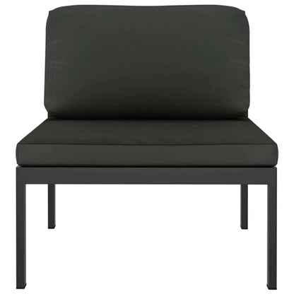 7 Piece Patio Lounge Set with Cushions Aluminum Anthracite